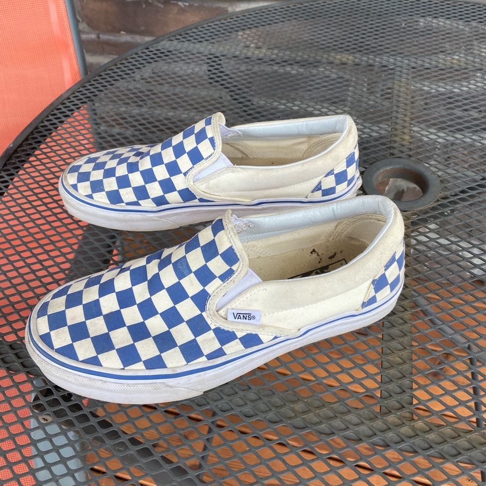 Blue Checkered Vans
